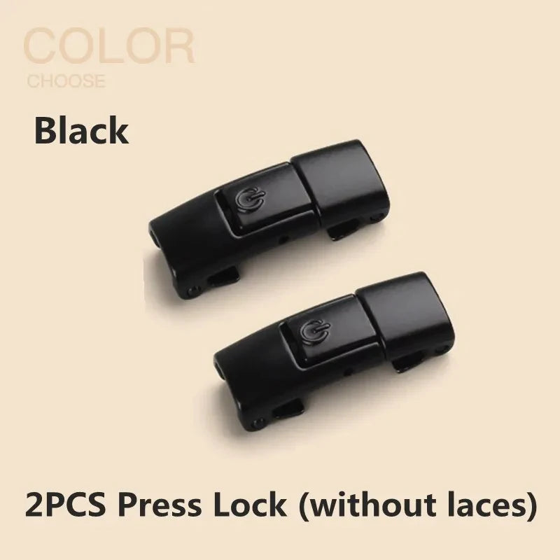 8mm Width No Tie Shoe Laces Press Lock Shoelaces Without Ties