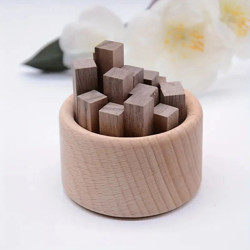 1PC Essential Oil Diffuser Wood Unique Eco-Friendly Fireless Aroma Aromatherapy Fragrance Diffused Home Office Decoration Crafts