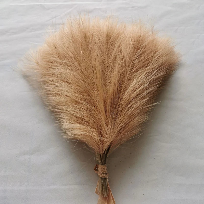10Pcs Artificial Pampas Grass Bouquet For Home Wedding Decoration Party Room Decor Bedroom DIY Flower Wall Vase Fake Plant Reed