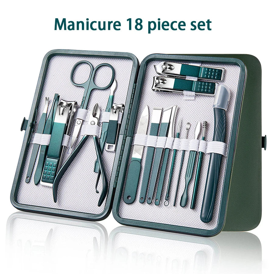 7/10/12/18 Piece Set Professional Nail Care Kit