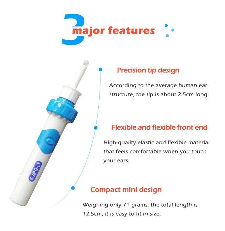 Electric Earpick for Children and Adults Electric Earpick for Earwax Ear Cleaner Earpick for Children Wax Remover Ear Care Clean