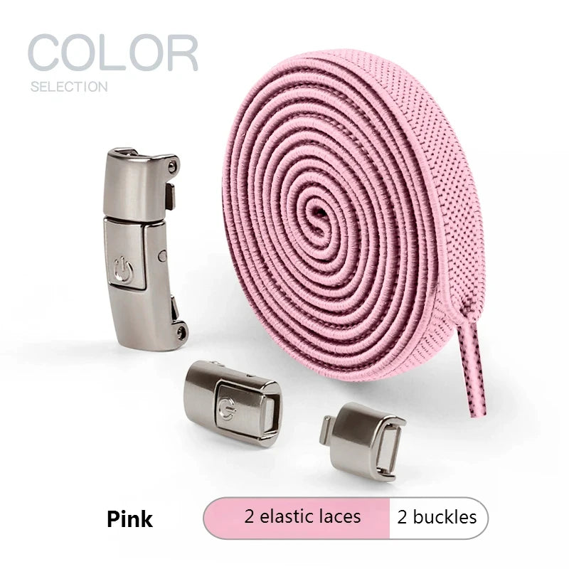 8mm Width No Tie Shoe Laces Press Lock Shoelaces Without Ties