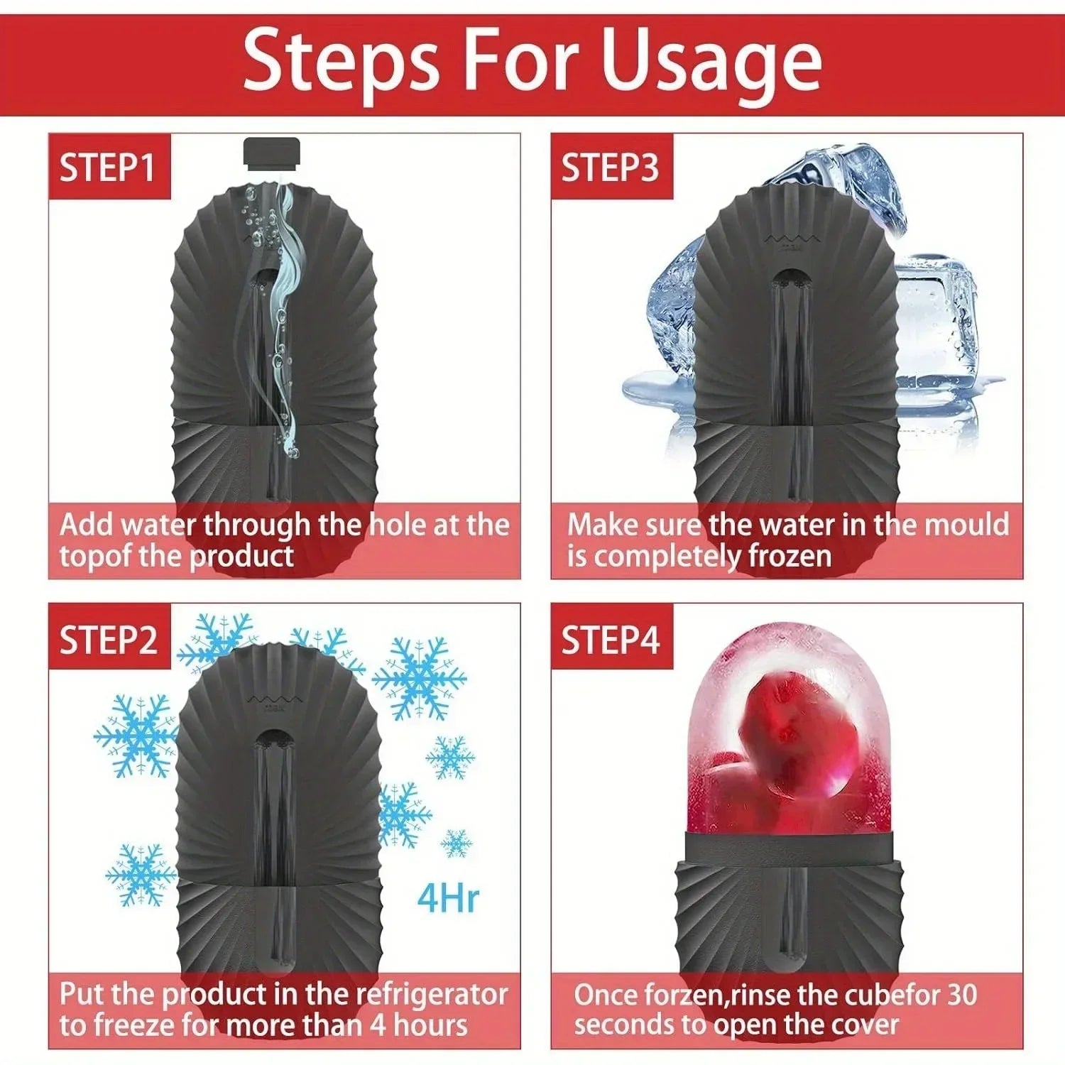 Ice Face Roller, Reusable Silicone Mold Face Massage