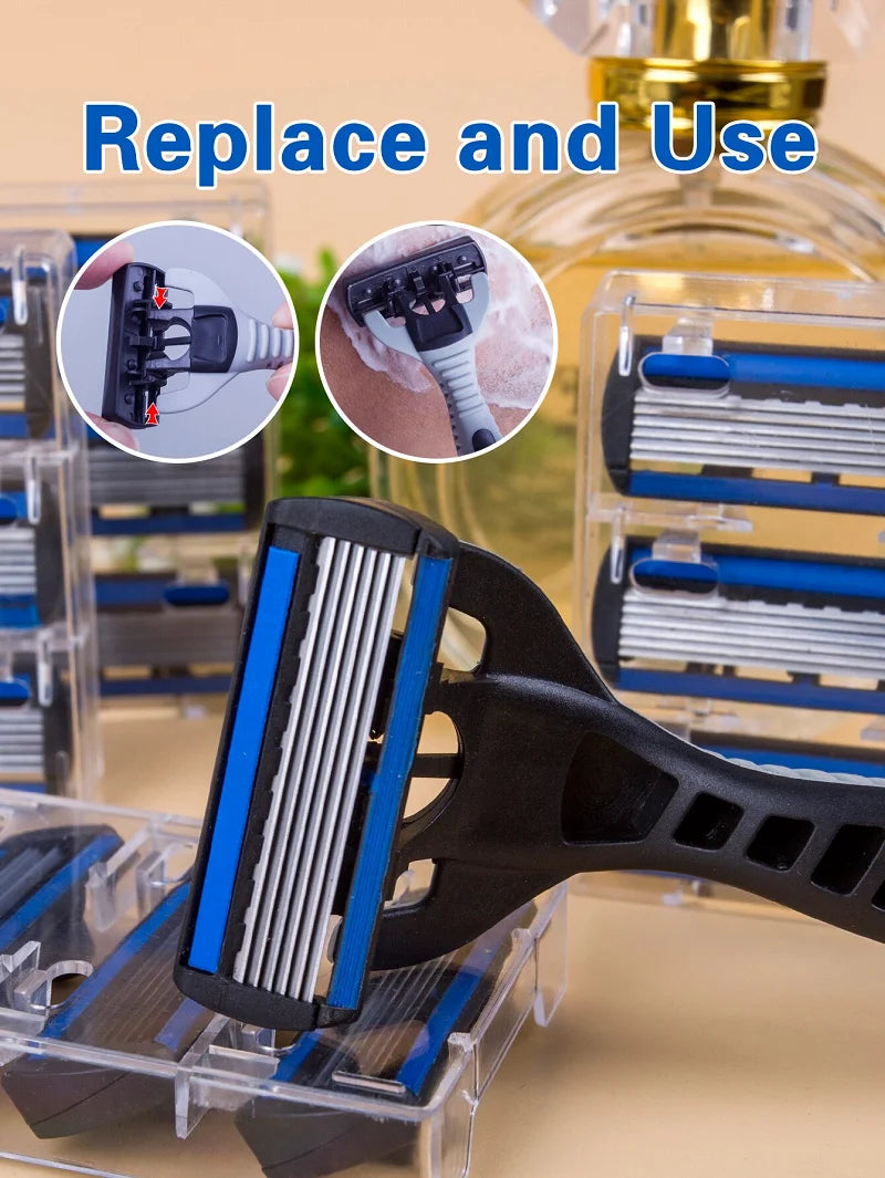 1 Handle + 12 Blades/ Men And Women Body Hair Razor