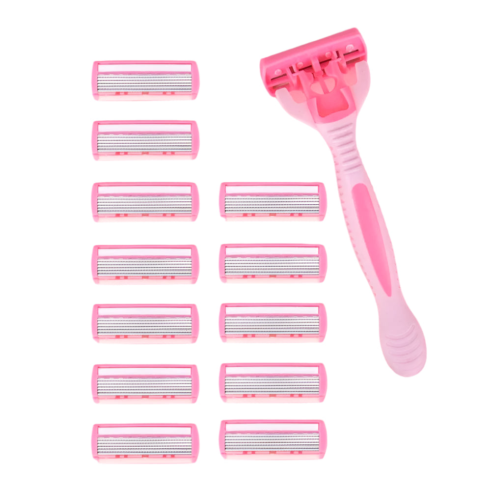 1 Handle + 12 Blades/ Men And Women Body Hair Razor