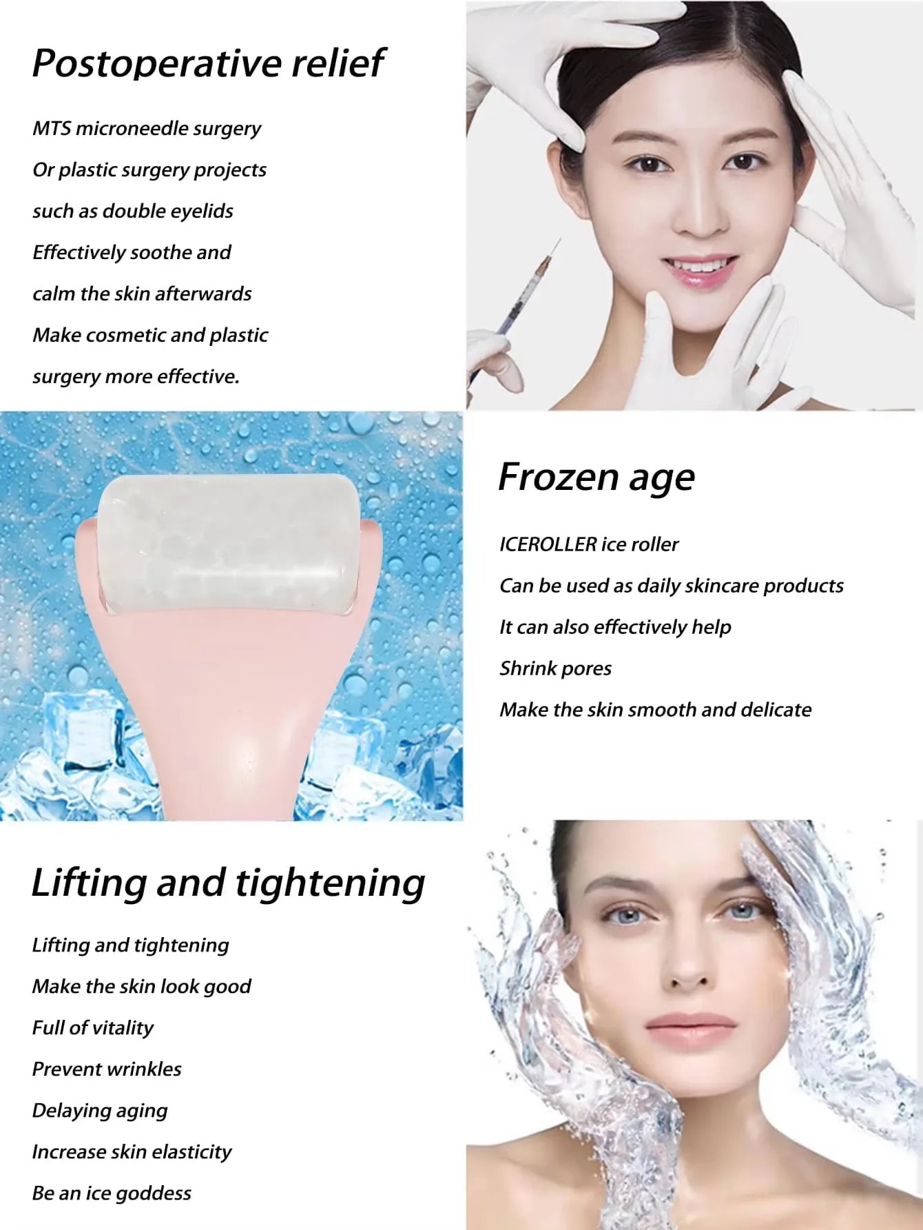 Ice Face Roller Massager Facial Lifting Massager