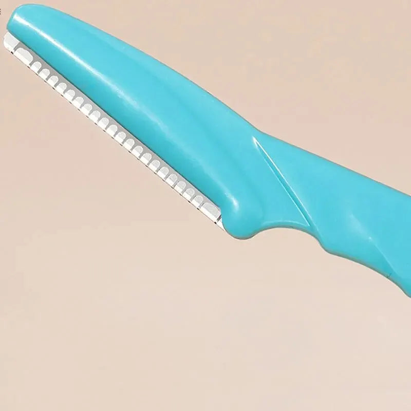 5pcs Safe Eyebrow Razor Straight Handle Scratch-proof