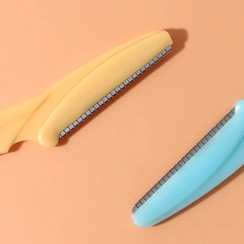 5pcs Safe Eyebrow Razor Straight Handle Scratch-proof