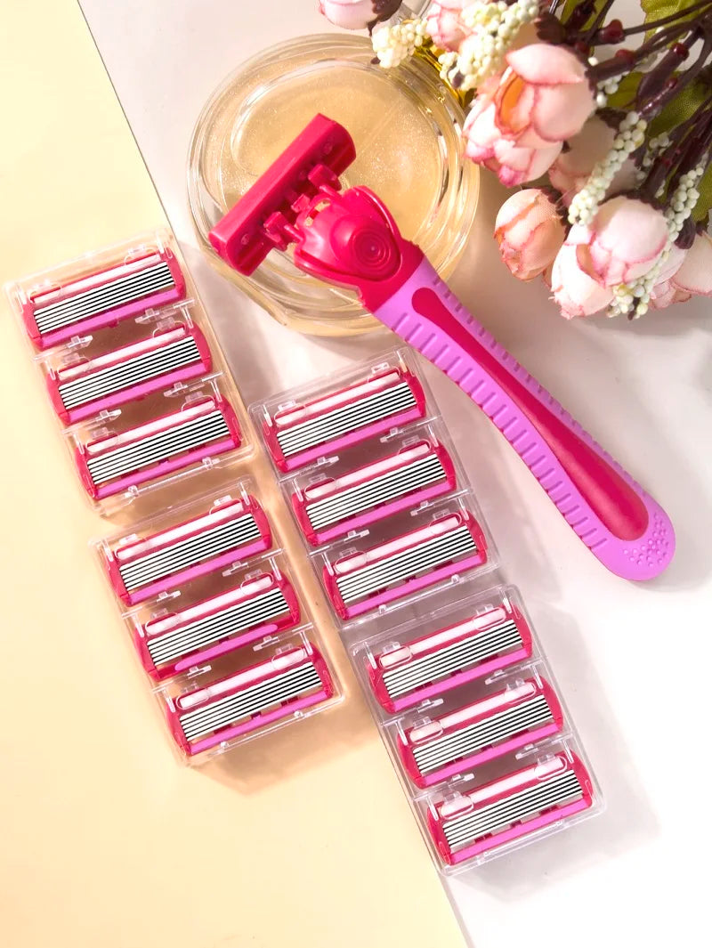 1 Handle + 12 Blades/ Men And Women Body Hair Razor