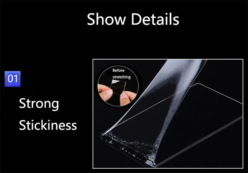 1/2/3/5M Nano Tape Double Sided Tape Transparent Reusable