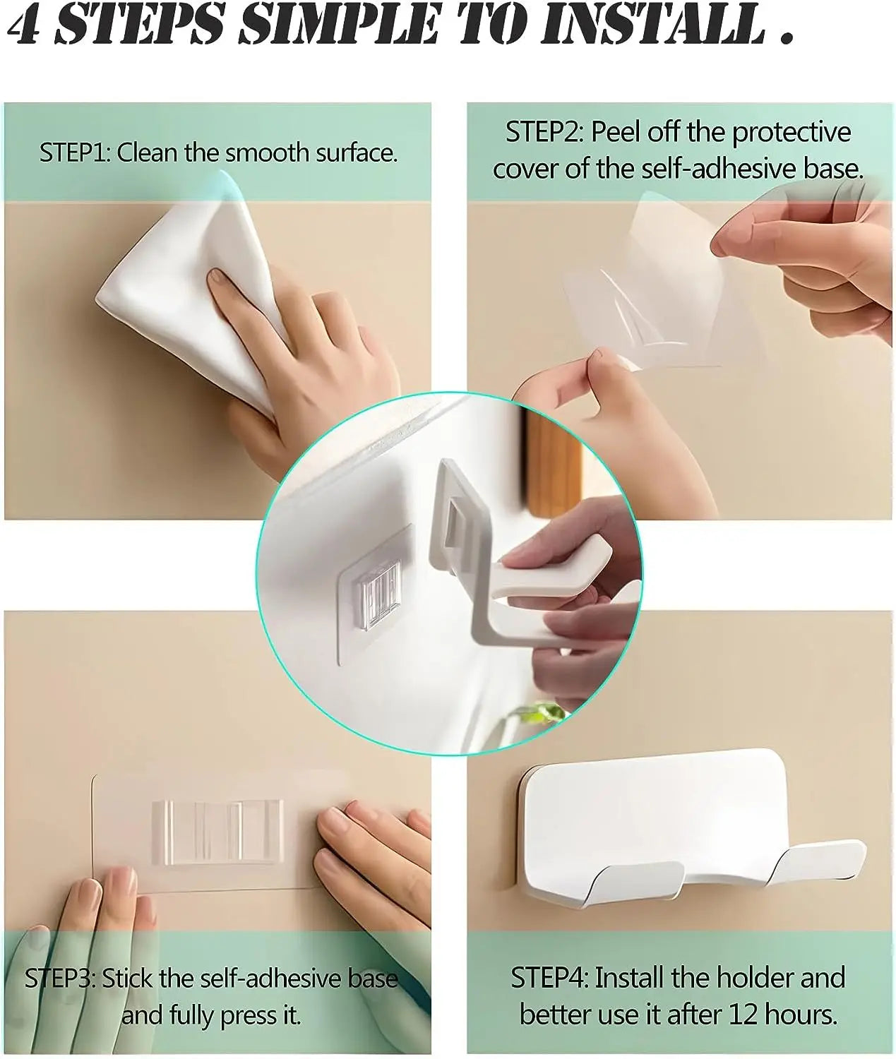 Hair Dryer Holder Wall Mounted Hair Straightener Dryer Hair Stand Bathroom Organizer Shelves Washroom Organization Shelves