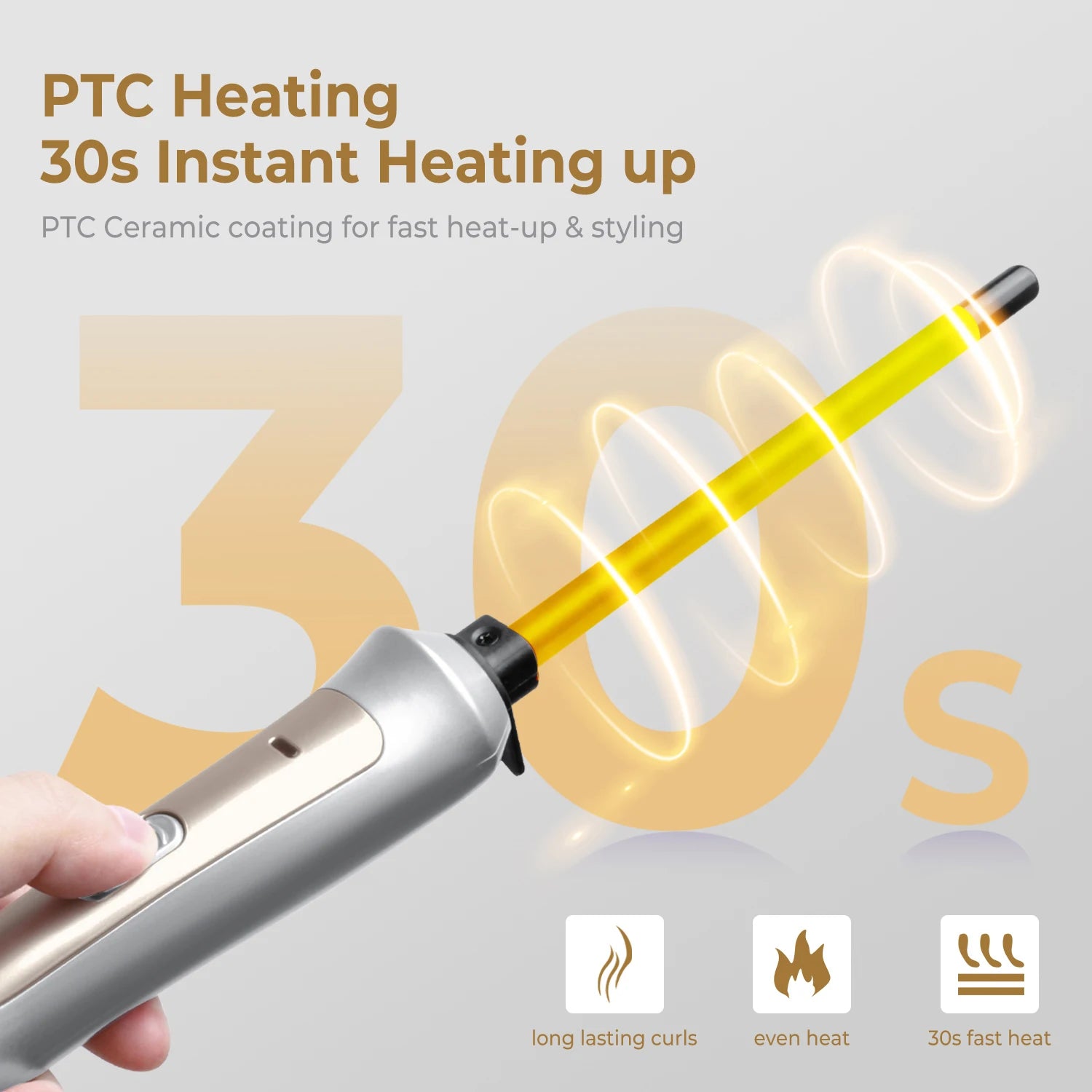 Hair Curling Iron 9mm Curler
