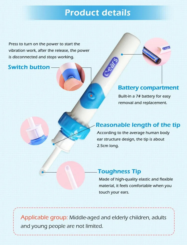 Electric Earpick for Children and Adults