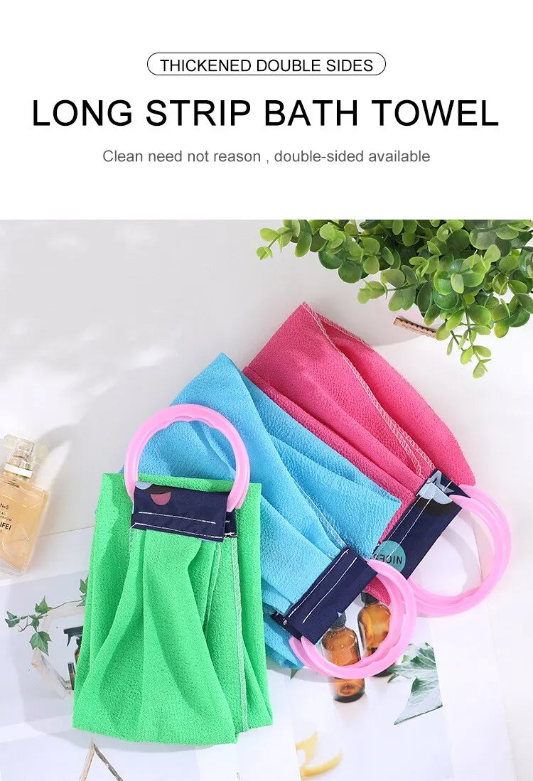 Bath Washers A Long Back Pulled Stripping and Scrubbing Bath Towel for Rubbing Wash and Rub Dirt