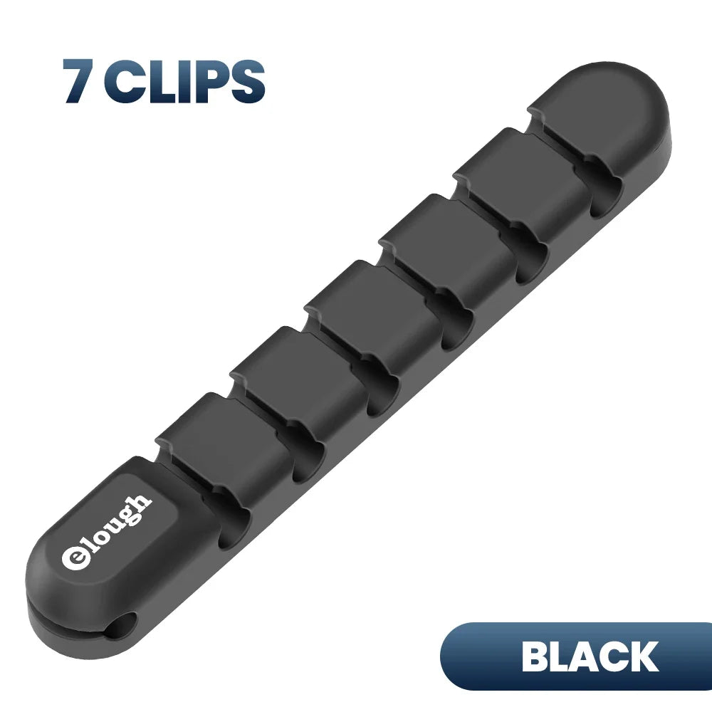 Cable Organizer Management Wire Holder Flexible USB Cable Winder Tidy Silicone Clips For Mouse Keyboard Earphone Protector