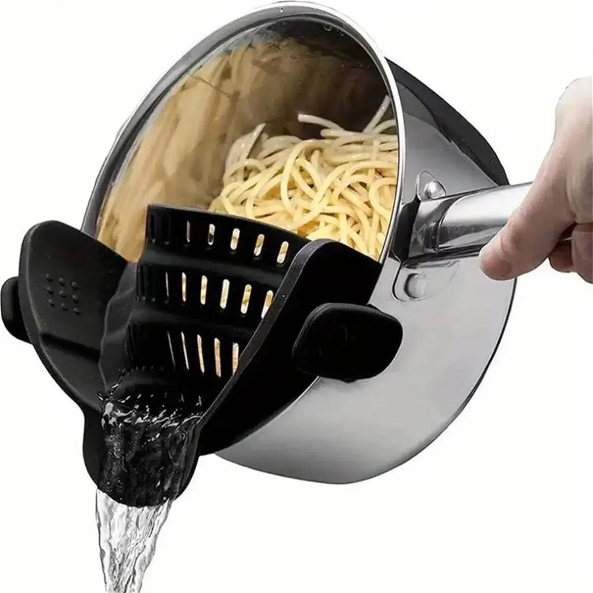 1PC Adjustable Silicone Clip on Strainer for Pots