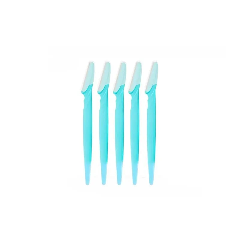 5pcs Safe Eyebrow Razor Straight Handle Scratch-proof