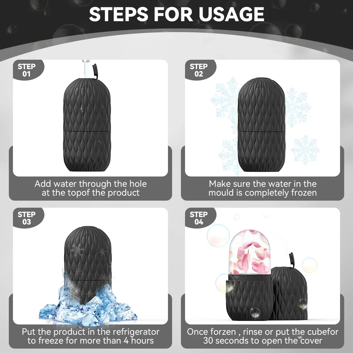 Ice Face Roller, Reusable Silicone Mold Face Massage