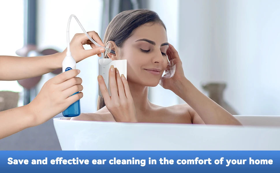Ear Wax Removal Tool Manual Ear Irrigation Flushing System Safe and Effective Ear Cleaner for Adults Kids Cleaning Washer Kit