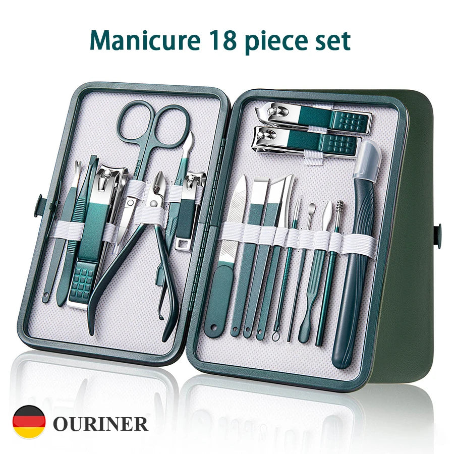 7/10/12/18 Piece Set Professional Nail Care Kit