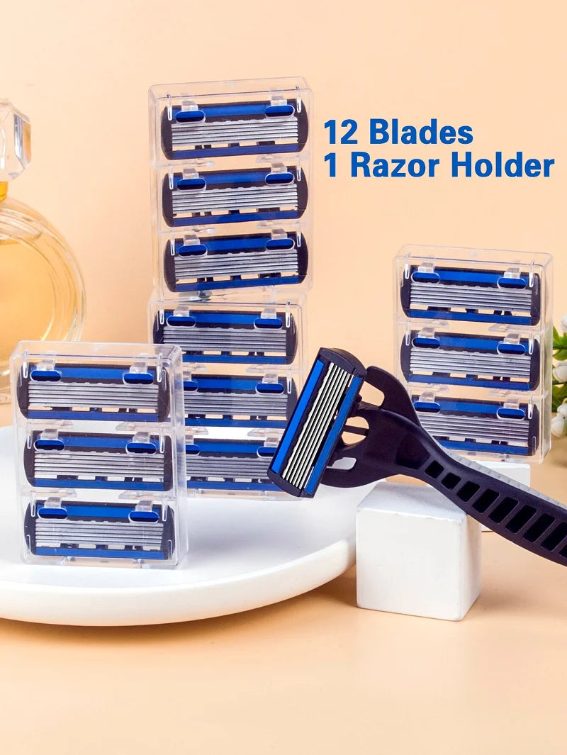1 Handle + 12 Blades/ Men And Women Body Hair Razor