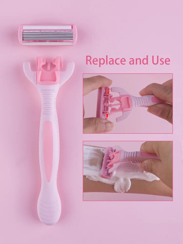 1 Handle + 12 Blades/ Men And Women Body Hair Razor