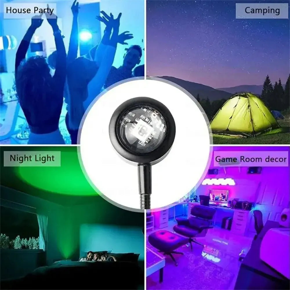 Sunset Photography Light USB Rainbo LED Light Mobile Phone Self Neon Night Light Projector Photography Wall Atmosphere Light