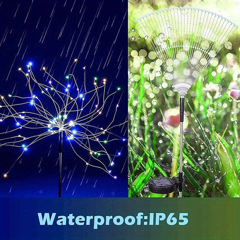 1 Packs Solar Fairy Lights,Waterproof Outdoor Firework Lights,LEDs Garden Flower Light For Garden Christmas Party DIY Decoration