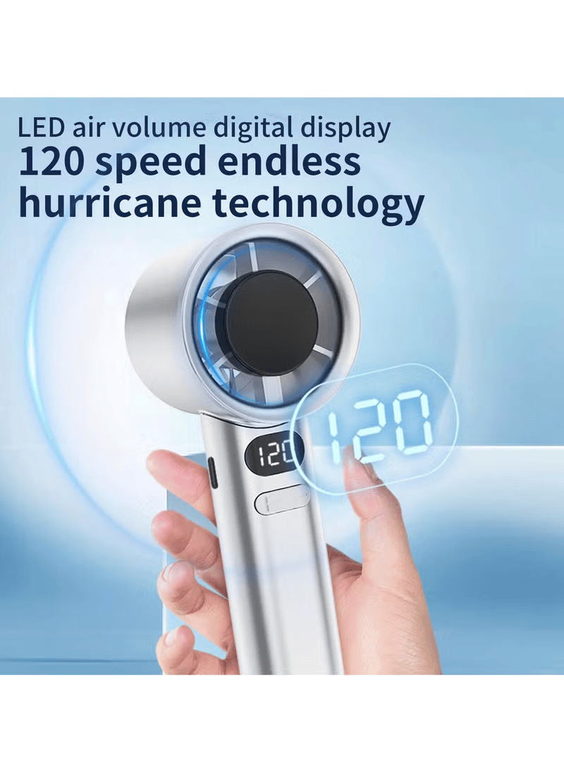 Mini Portable Fan Powerful Handheld Fan,120 Speeds Infinitely Variable Speed