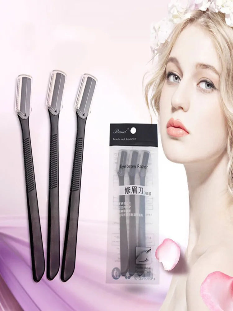 3PCS Eyebrow Razor Safe Facial Blades Eye Brow Shaping Knife