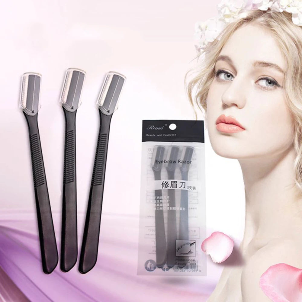 3PCS Eyebrow Razor Safe Facial Blades Eye Brow Shaping Knife