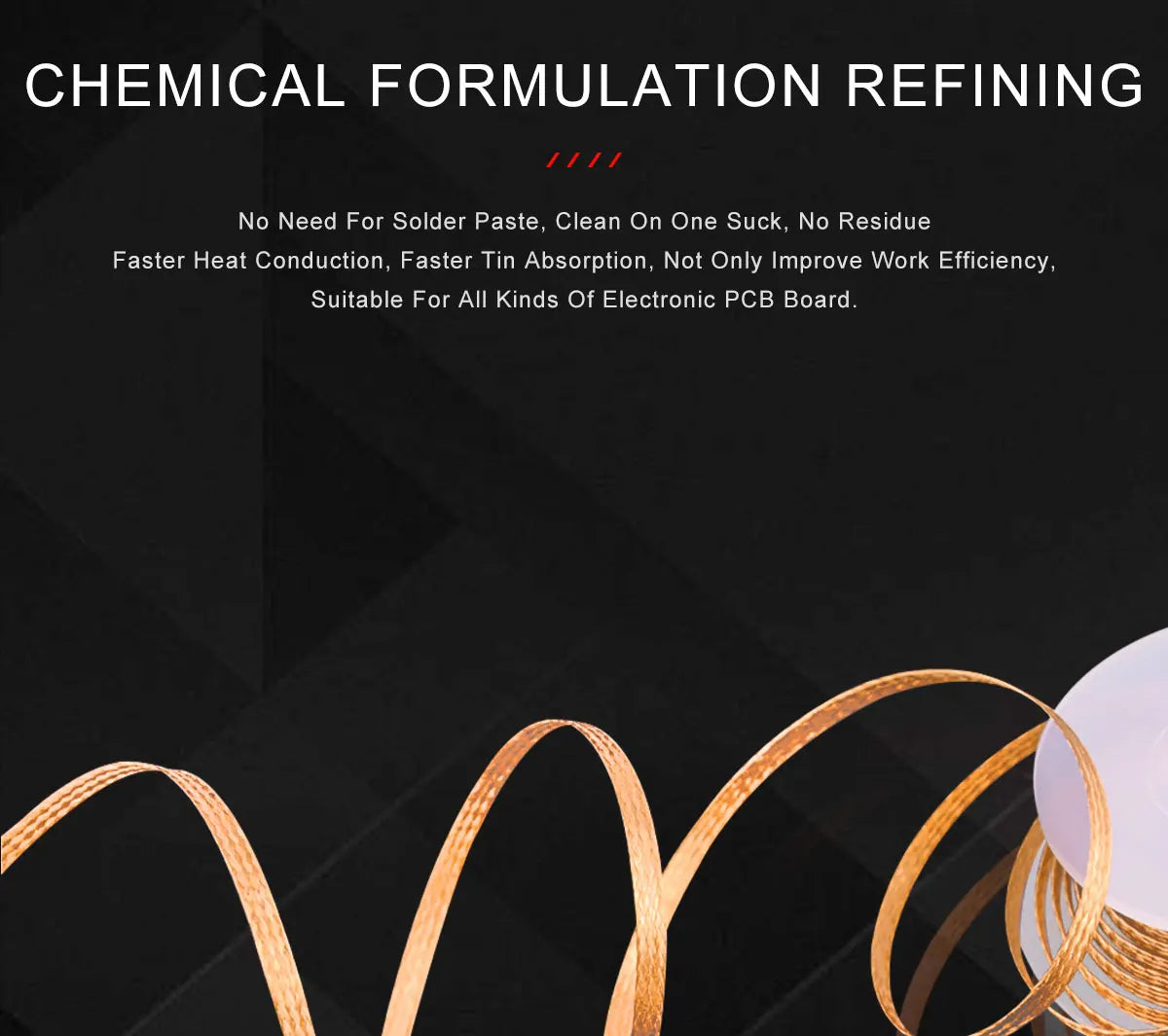 1.5mm 2mm 2.5mm 3mm 3.5mm Width 1.5M Length Desoldering Braid Welding Solder Remover Wick Wire Lead Cord Flux BGA Repair Tool