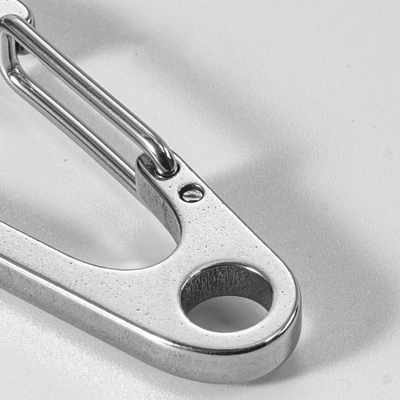 3PCS 304 Stainless Steel Spring Buckle Tool Key Chain Ring Holder Men Women Car Keychain Metal Keyring Key Accessorities Q24