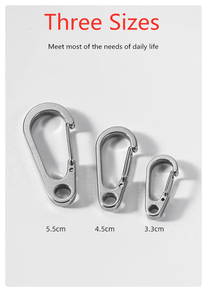 3PCS 304 Stainless Steel Spring Buckle Tool Key Chain Ring Holder Men Women Car Keychain Metal Keyring Key Accessorities Q24