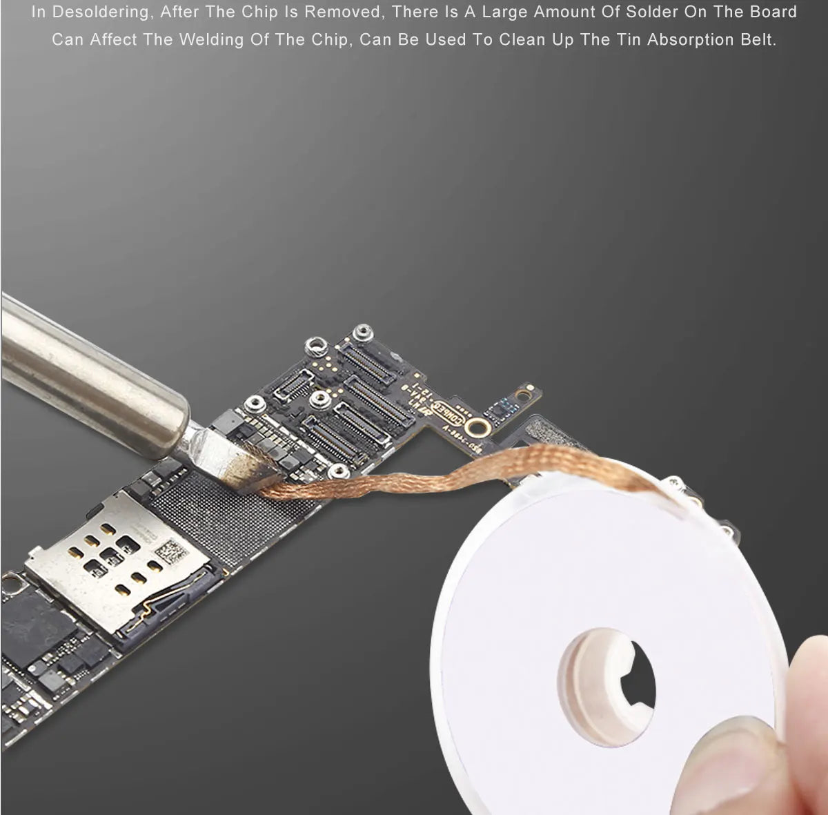 1.5mm 2mm 2.5mm 3mm 3.5mm Width 1.5M Length Desoldering Braid Welding Solder Remover Wick Wire Lead Cord Flux BGA Repair Tool