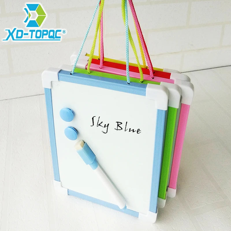 1 pc Kids Whiteboard Dry Wipe Board 5 Colors Frame Mini Drawing Magnetic White board Small Hanging Erase Boards With Pen