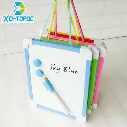 1 pc Kids Whiteboard Dry Wipe Board 5 Colors Frame Mini Drawing Magnetic White board Small Hanging Erase Boards With Pen