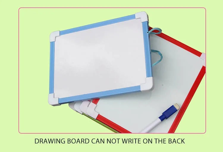 1 pc Kids Whiteboard Dry Wipe Board 5 Colors Frame Mini Drawing Magnetic White board Small Hanging Erase Boards With Pen