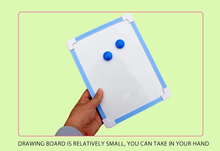 1 pc Kids Whiteboard Dry Wipe Board 5 Colors Frame Mini Drawing Magnetic White board Small Hanging Erase Boards With Pen
