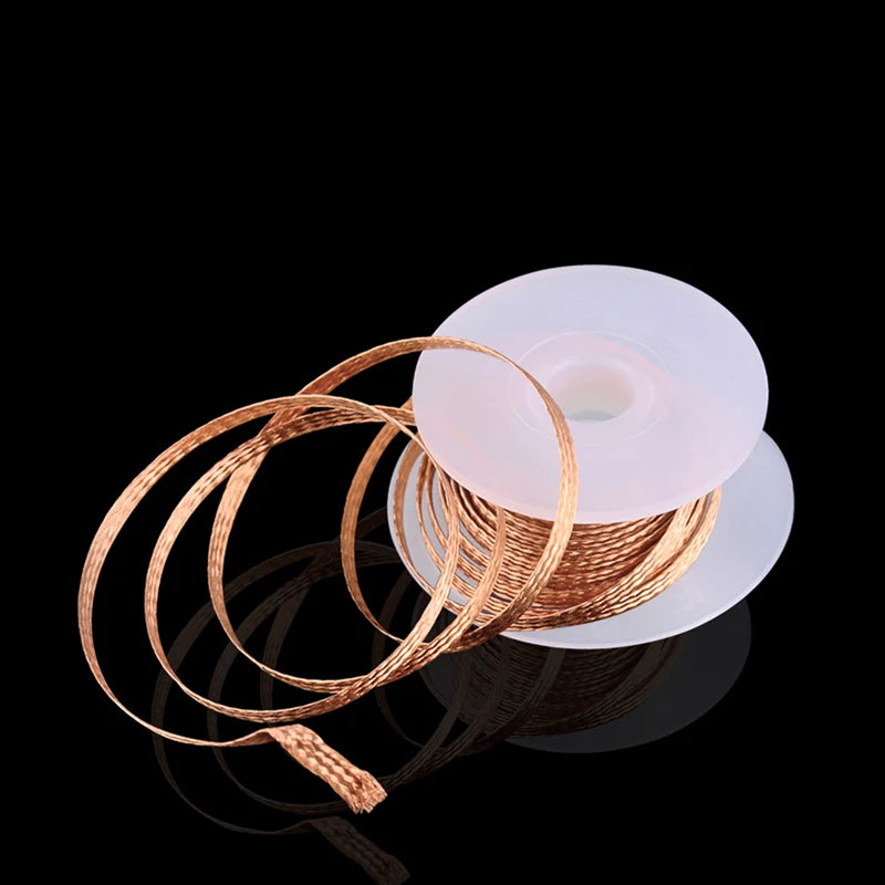 1.5mm 2mm 2.5mm 3mm 3.5mm Width 1.5M Length Desoldering Braid Welding Solder Remover Wick Wire Lead Cord Flux BGA Repair Tool