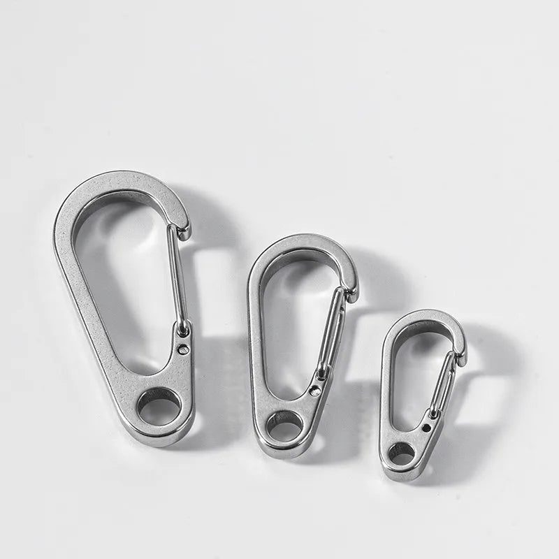 3PCS 304 Stainless Steel Spring Buckle Tool Key Chain Ring Holder Men Women Car Keychain Metal Keyring Key Accessorities Q24