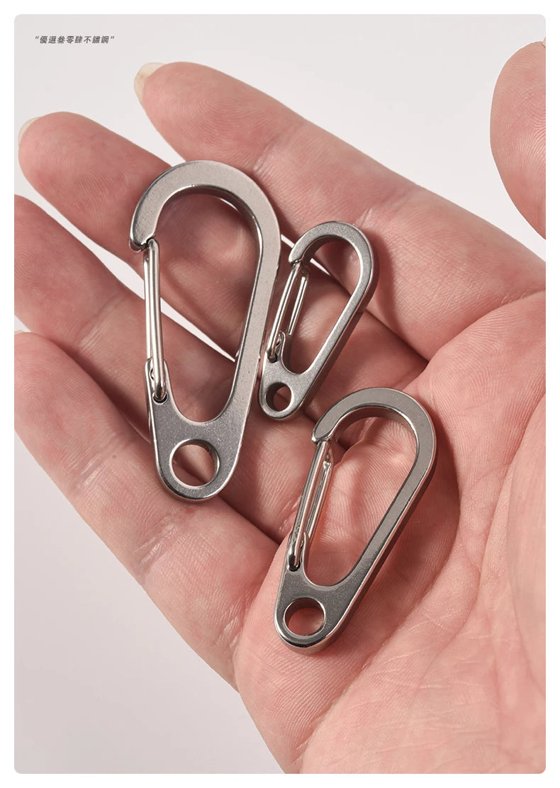 3PCS 304 Stainless Steel Spring Buckle Tool Key Chain Ring Holder Men Women Car Keychain Metal Keyring Key Accessorities Q24