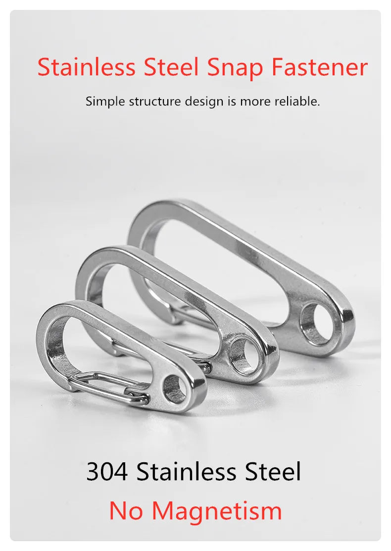 3PCS 304 Stainless Steel Spring Buckle Tool Key Chain Ring Holder Men Women Car Keychain Metal Keyring Key Accessorities Q24