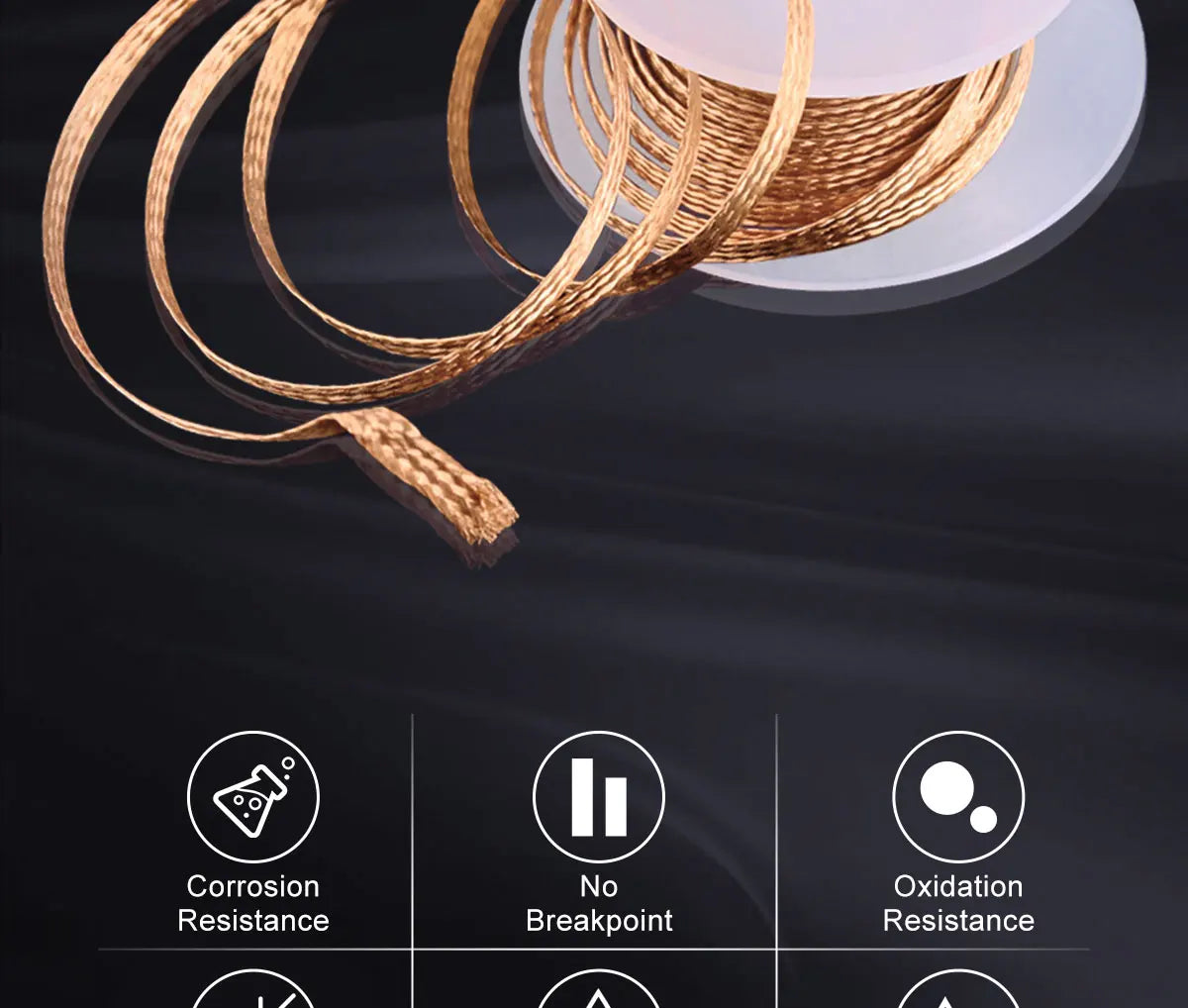 1.5mm 2mm 2.5mm 3mm 3.5mm Width 1.5M Length Desoldering Braid Welding Solder Remover Wick Wire Lead Cord Flux BGA Repair Tool