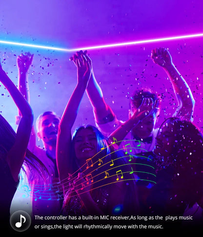 Bluetooth WIFI Led strip 5m 3m 2m 1m RGB Neon Light work for Tuya Smart Life  220V 110V to 12V fita led lamp home decoration
