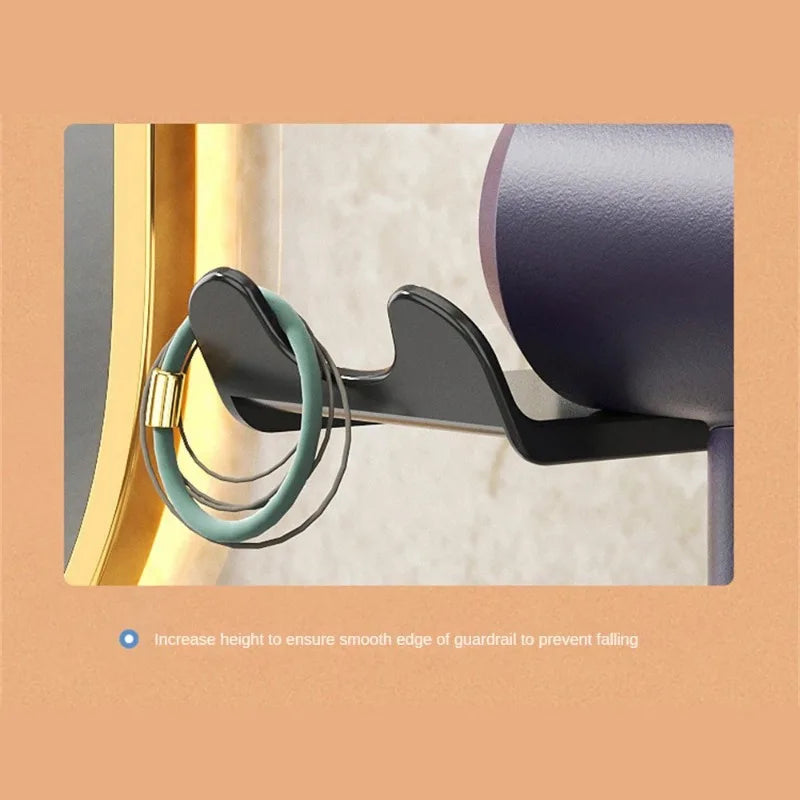 Hair Dryer Holder Wall Dryer Bracket Straightener Stand Hairdryer Organizer Hair Brush Storage Box Bathroom Accessories