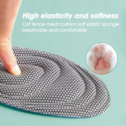 4Pcs Memory Foam Orthopedic Insoles for Shoes Antibacterial Deodorization Sweat Absorption Insert Sport Shoes Running Pads