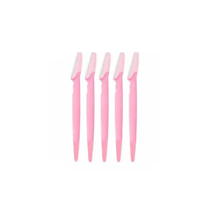 5pcs Safe Eyebrow Razor Straight Handle Scratch-proof