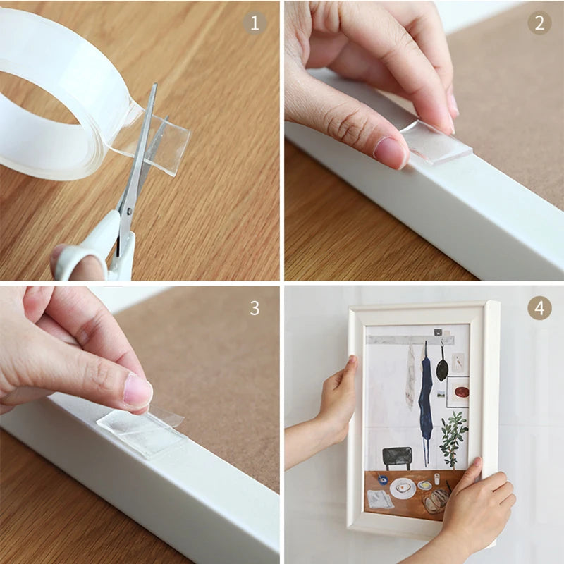 1/2/3/5M Nano Tape Double Sided Tape Transparent Reusable