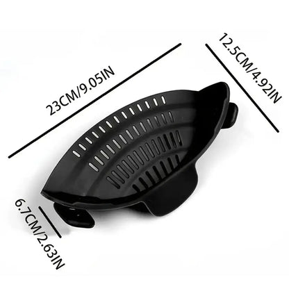 1PC Adjustable Silicone Clip on Strainer for Pots